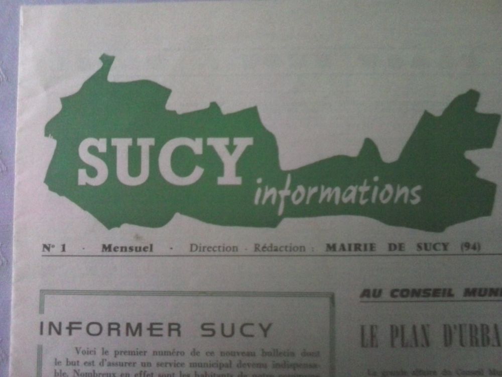 SUCY INFO N&deg;1 Livres et BD