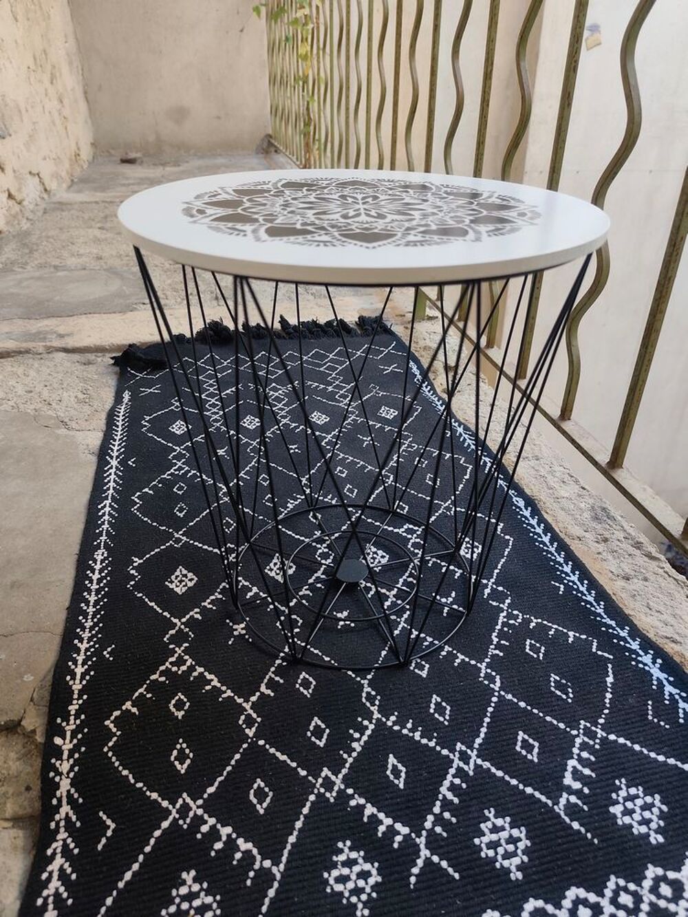 Panier Vintage Mandala revisit&eacute; Meubles