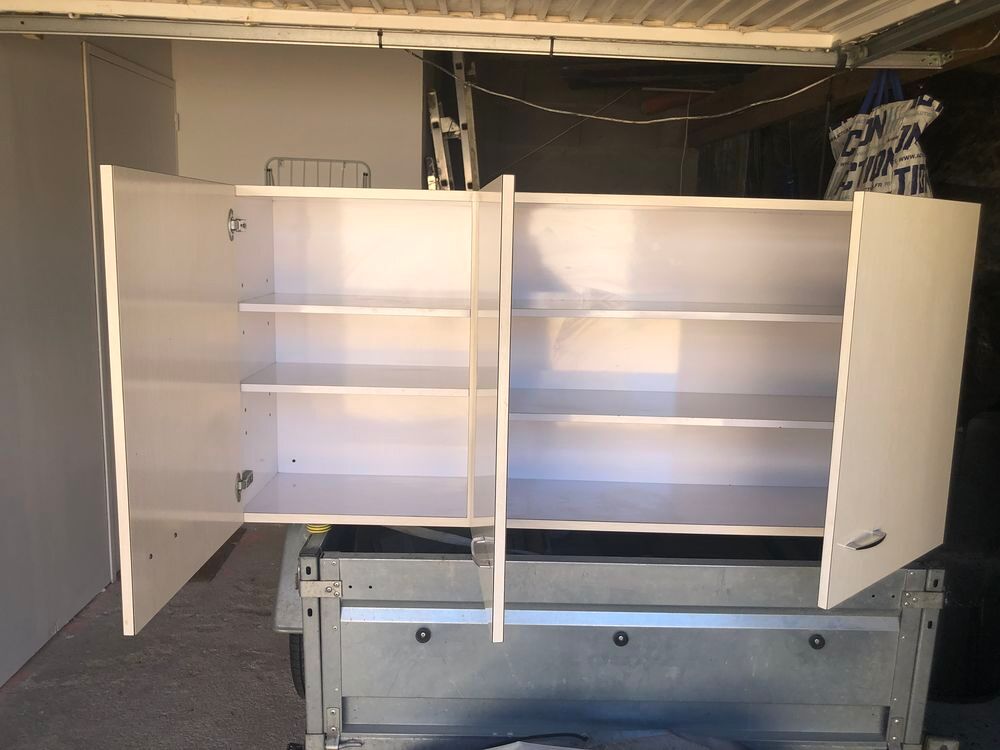 Haut 3 portes - formica gris - TBE - Meubles