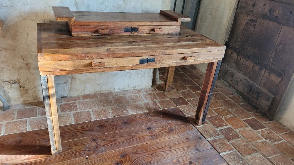 Bureau Secr&eacute;taire massif bois exotique Meubles