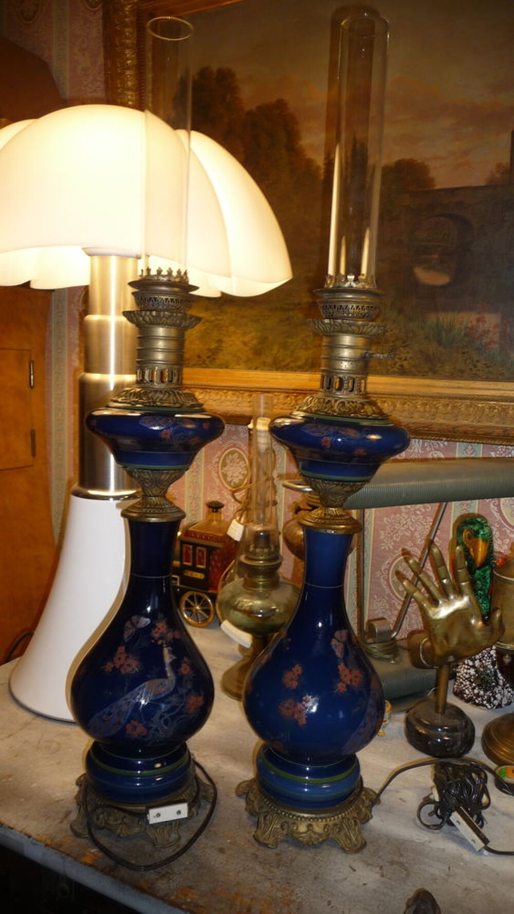 paire de lampes &agrave; p&eacute;trole Décoration