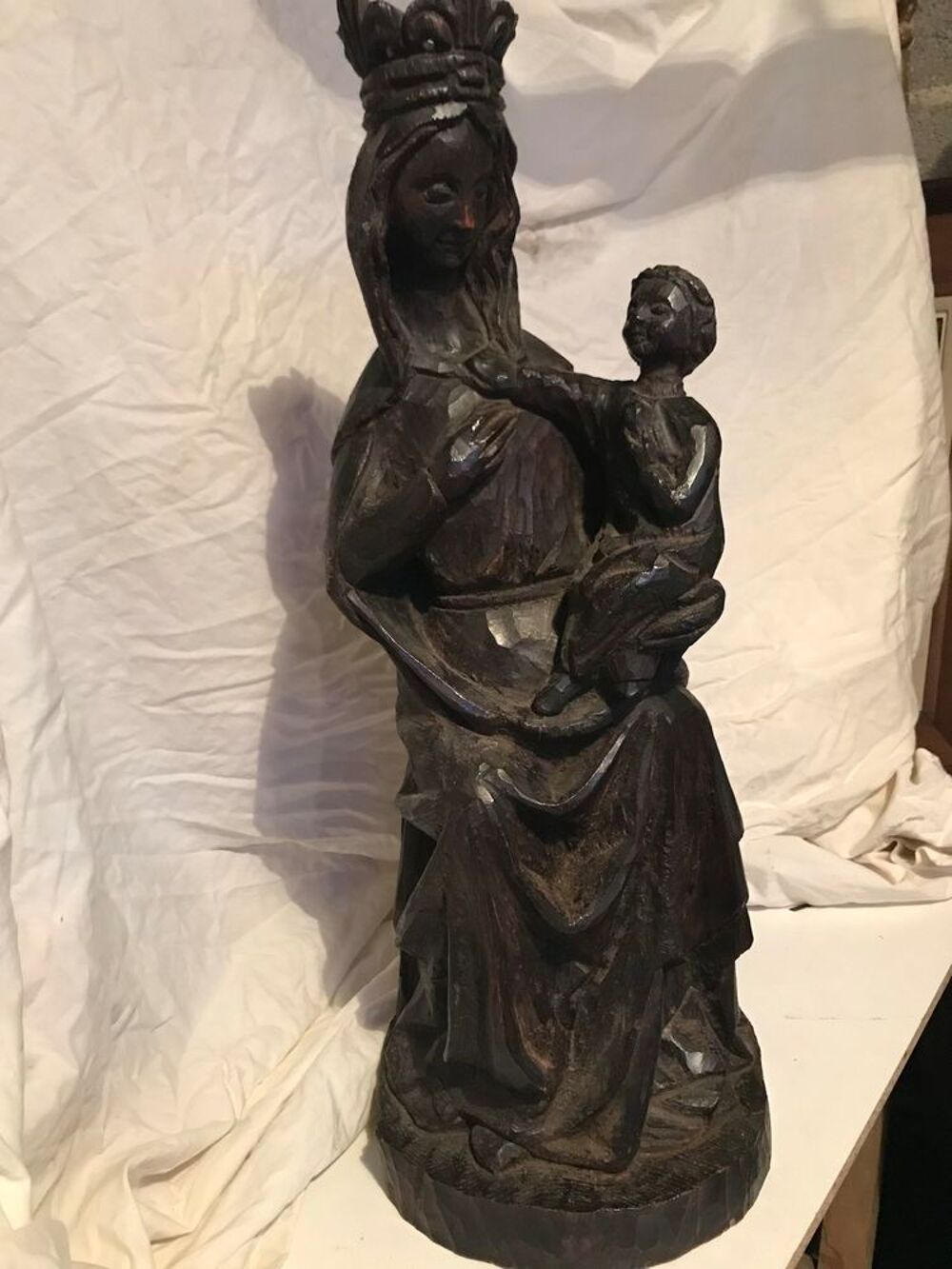 sculture Vierge en bois 