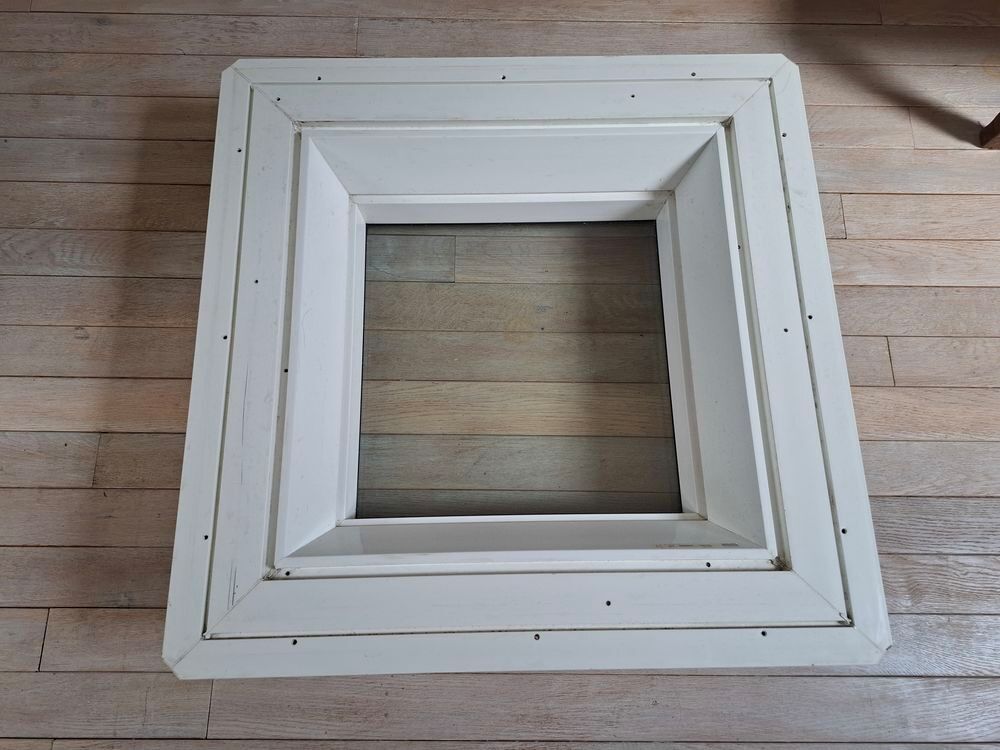 Mod&egrave;le 1 -Fen&ecirc;tre coupole fixe Velux blanche toit plat 60x60 Bricolage