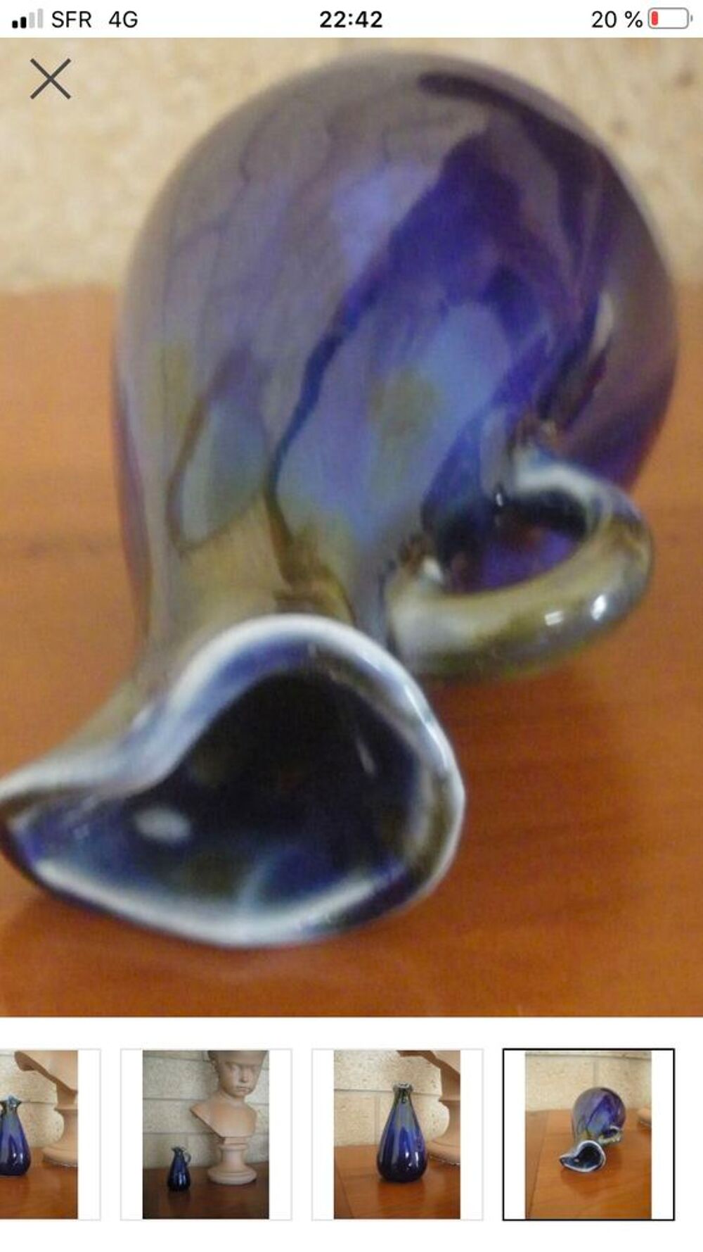 ancien vase miniature signer piegut Décoration