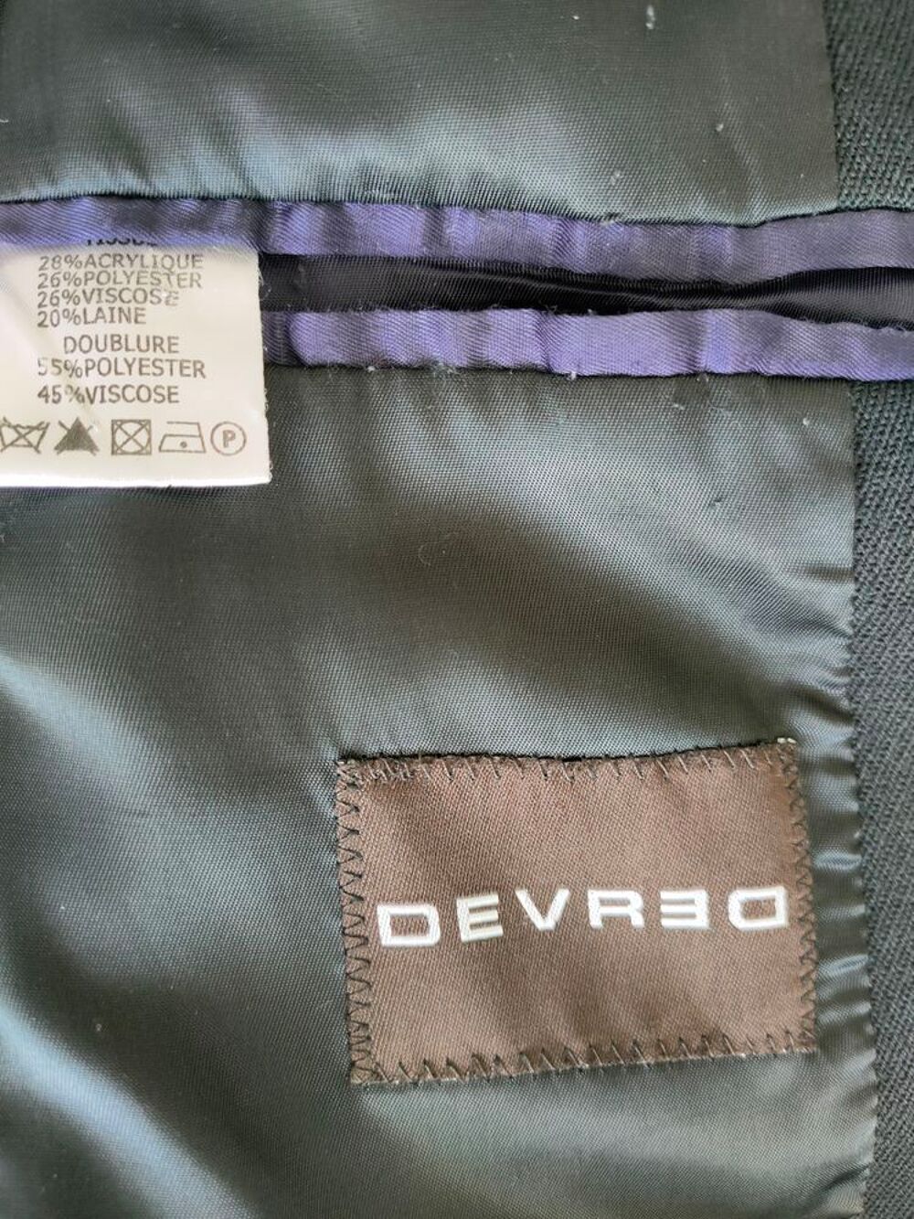 DEVRED - Veste adulte homme hiver,taille M(50),Caban manteau Vêtements