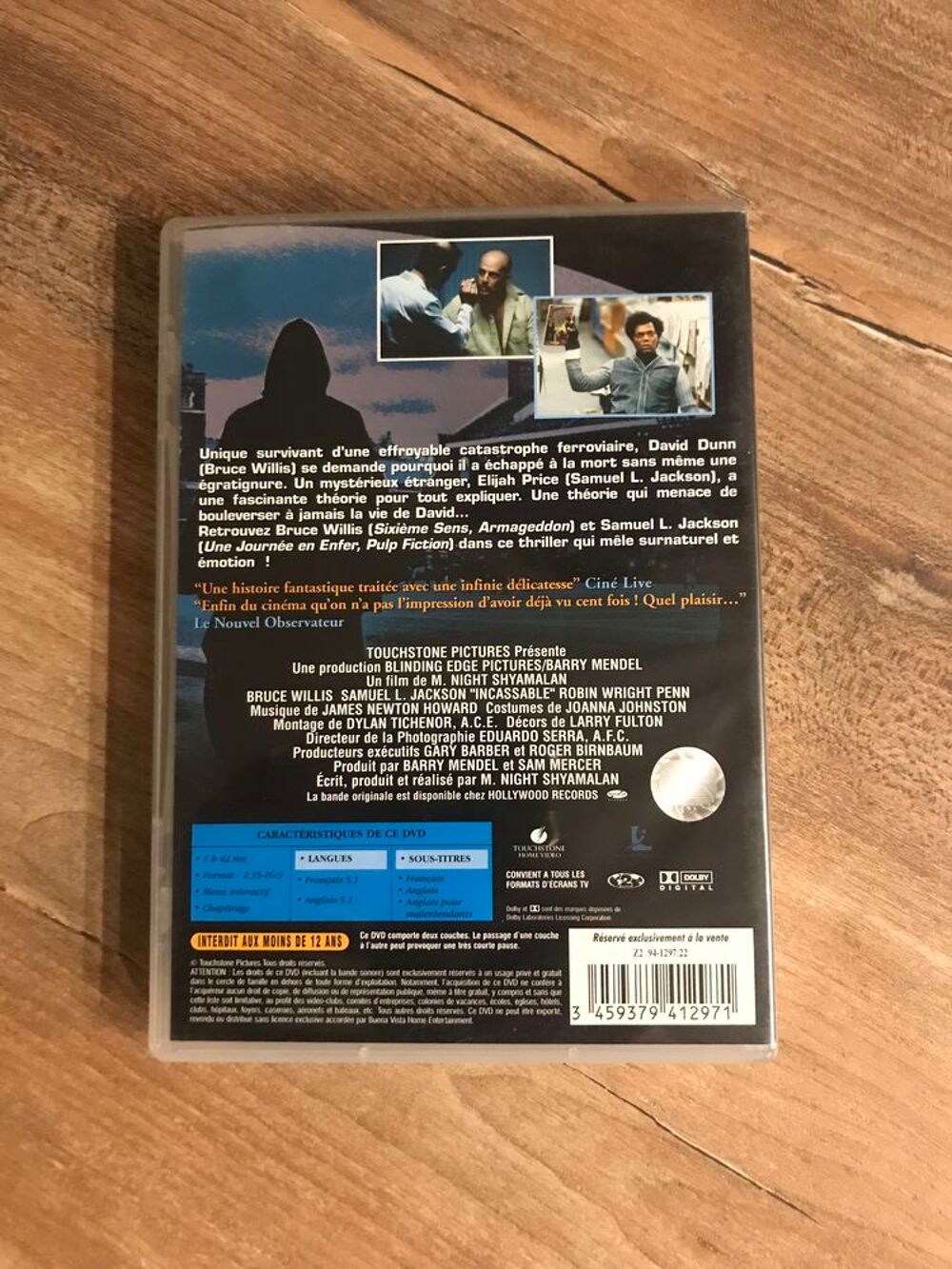 DVD &acute;&acute; Incassable &acute;&acute; DVD et blu-ray