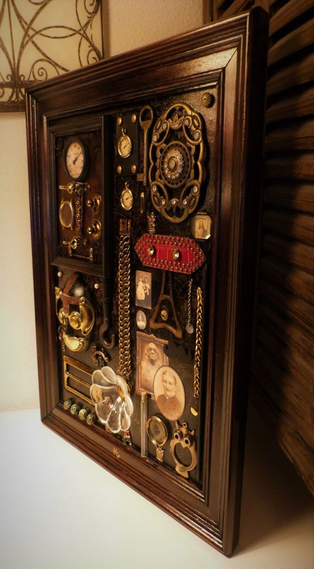 Tableau "BROCANTINE" Steampunk Décoration