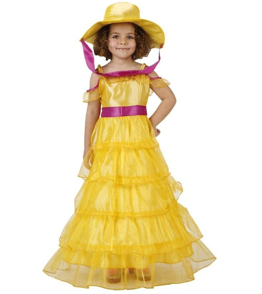 Deguisement costume Dame du Sud jaune 3-4 ans Jeux / jouets