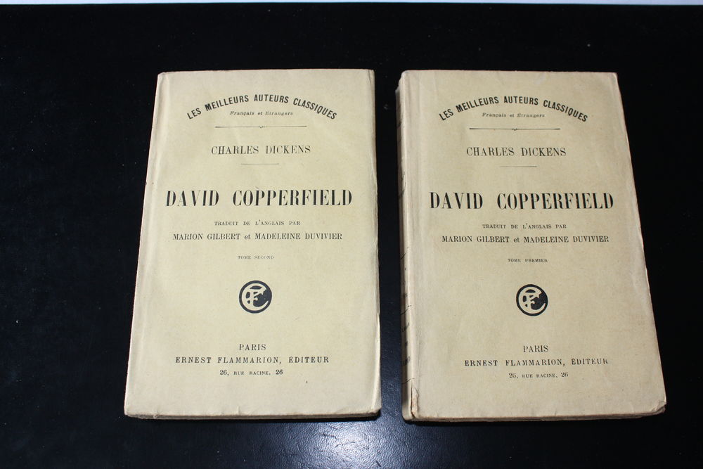 DAVID COPPERFIELD Tome I+II -CHARLES DICKENS-LivreAncien1924 Livres et BD