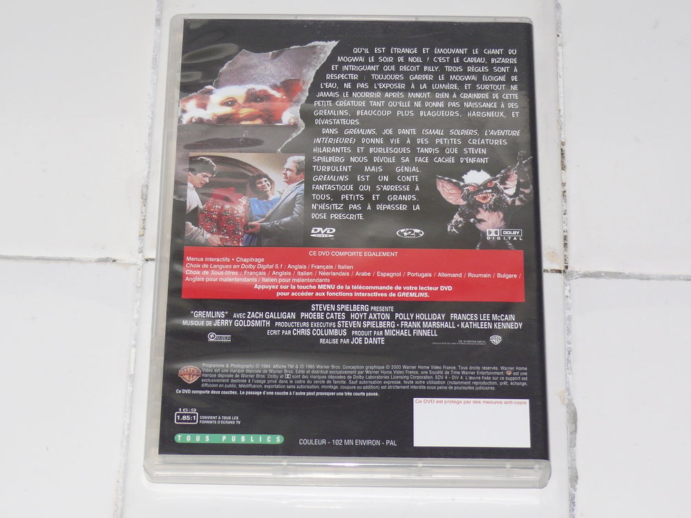 DVD : "Gremlins" DVD et blu-ray