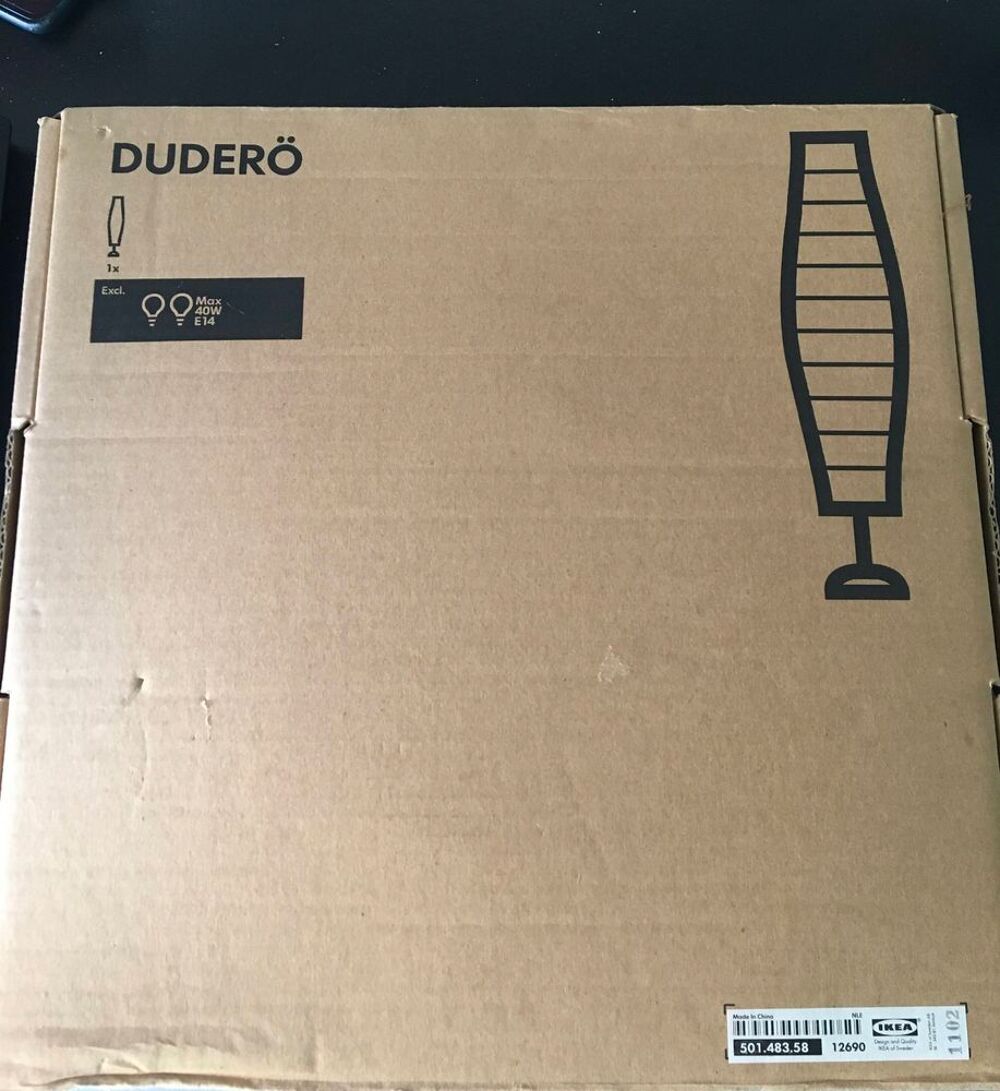 Lampadaire argent&eacute; IKEA neuf dans emballage Décoration