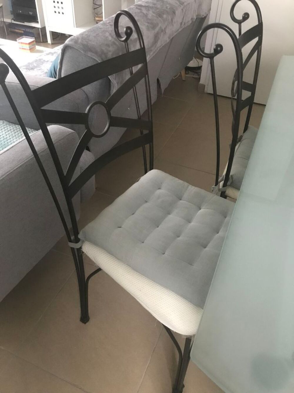 table en verre Poli 6 places 6 chaises Meubles