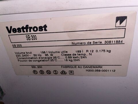 Congelateur professionnel VESTFROST 200 Caissargues (30)