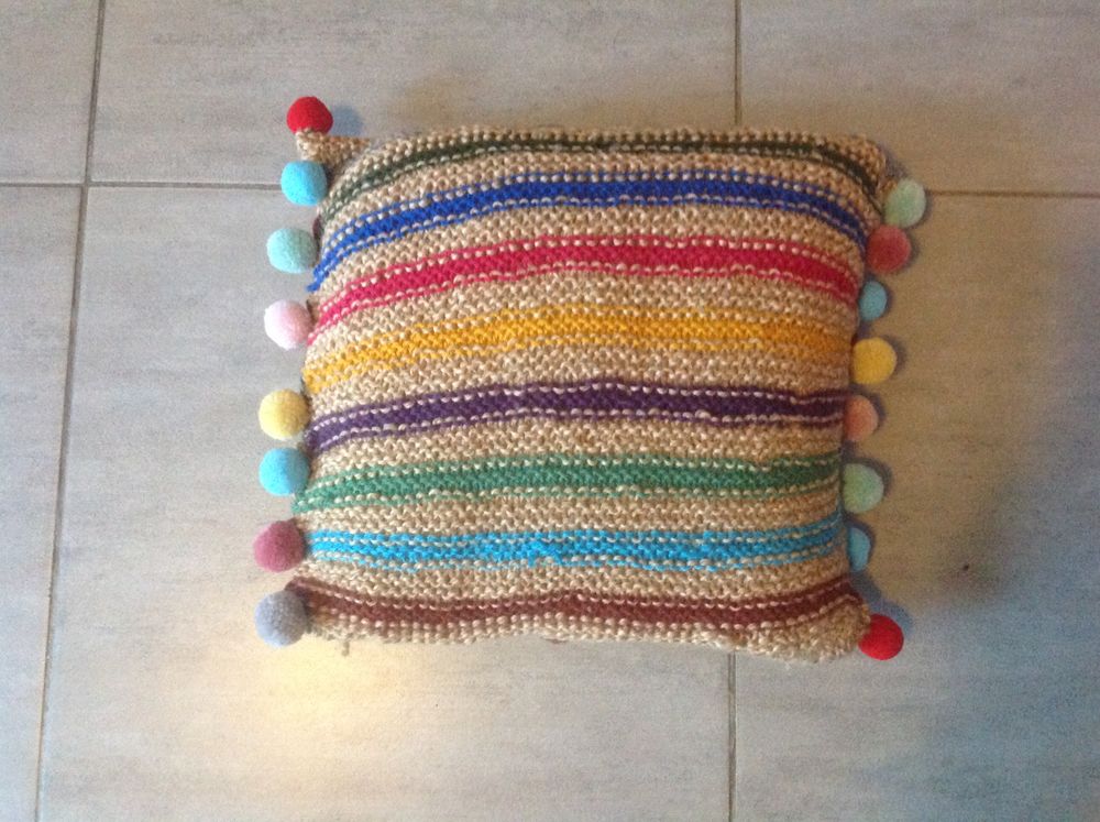 Lot de coussin tricote main Décoration