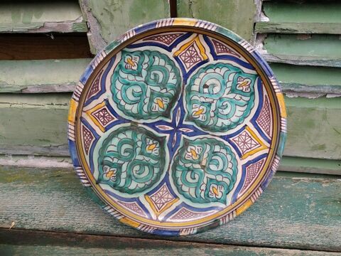Ancien Plat Marocain Fin XIX�me D�cor � la Mandorle  1 Loches (37)