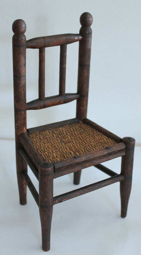 Chaise poupe ancienne faon bambou et paille tresse 50 Issy-les-Moulineaux (92)
