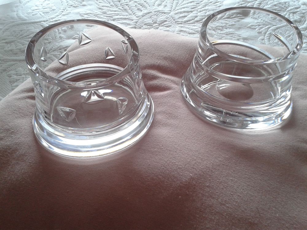 paire de vides poches en cristal taill&eacute; Décoration
