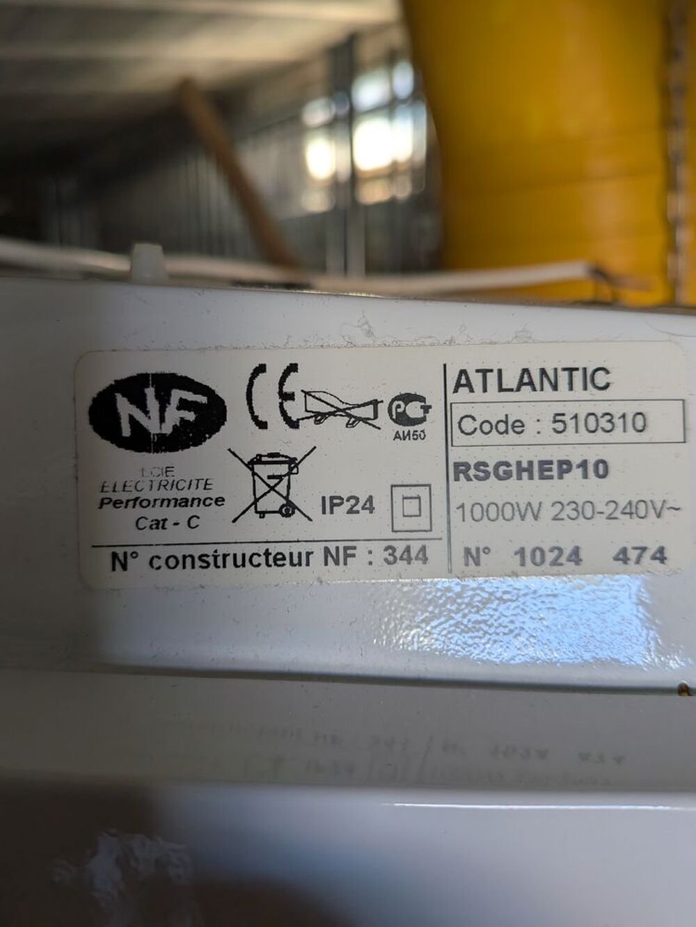 Lot 4 radiateurs &eacute;lectriques tr&egrave;s bon &eacute;tat complet Bricolage