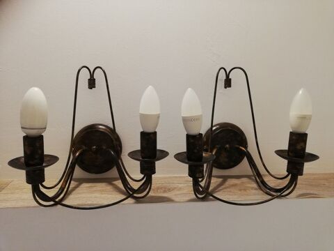 2 appliques led keria a 2 lampes couleur rouille 20 Chteauneuf-les-Martigues (13)