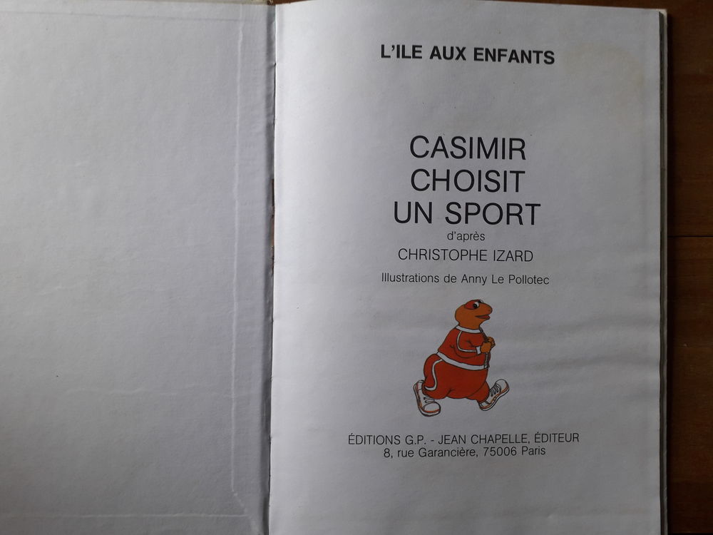 BD : CASIMIR choisit son sport : 1979 Livres et BD