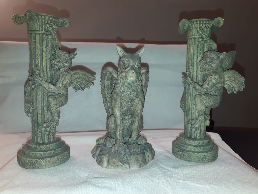 2 Bougeoirs 1 Gargouille D�coration