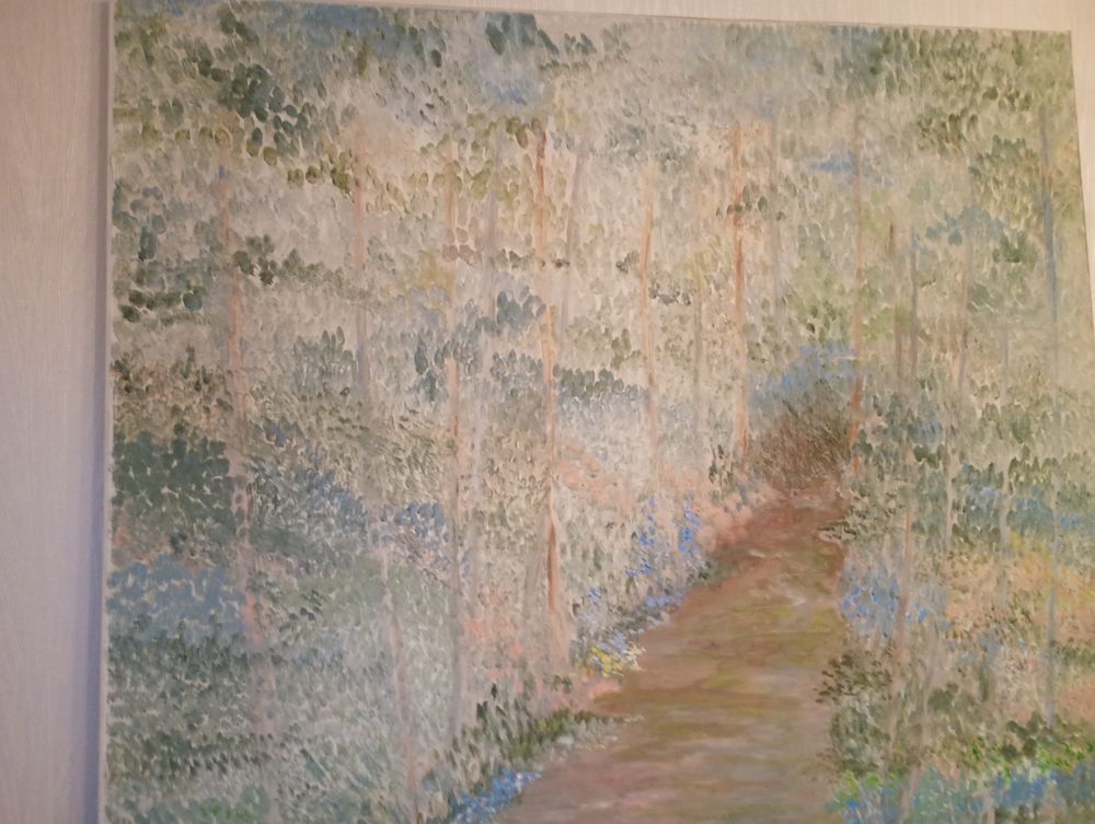 Peinture d&eacute;corative signer hebrard en tr&egrave;s bon &eacute;tat Décoration