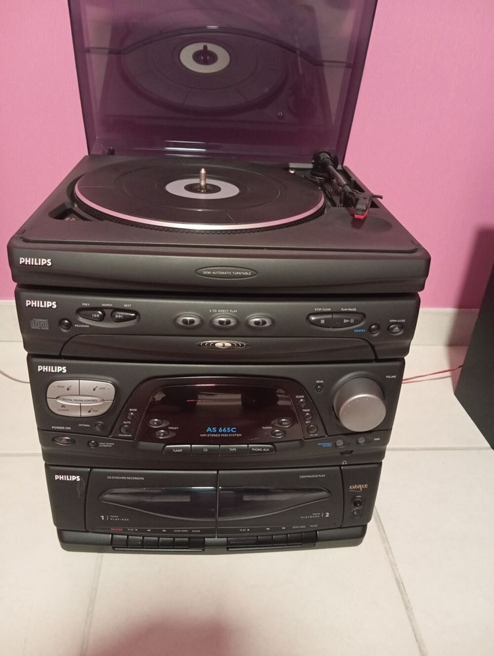 chaine st&eacute;r&eacute;o platine vinyl et lecteurs cassettes Audio et hifi