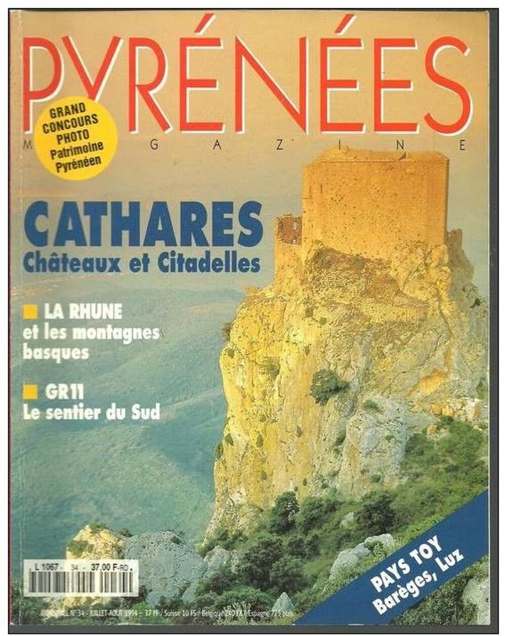 PYRENEES magazine n&deg; 34 Cathares / la Rhune- GR11 Livres et BD