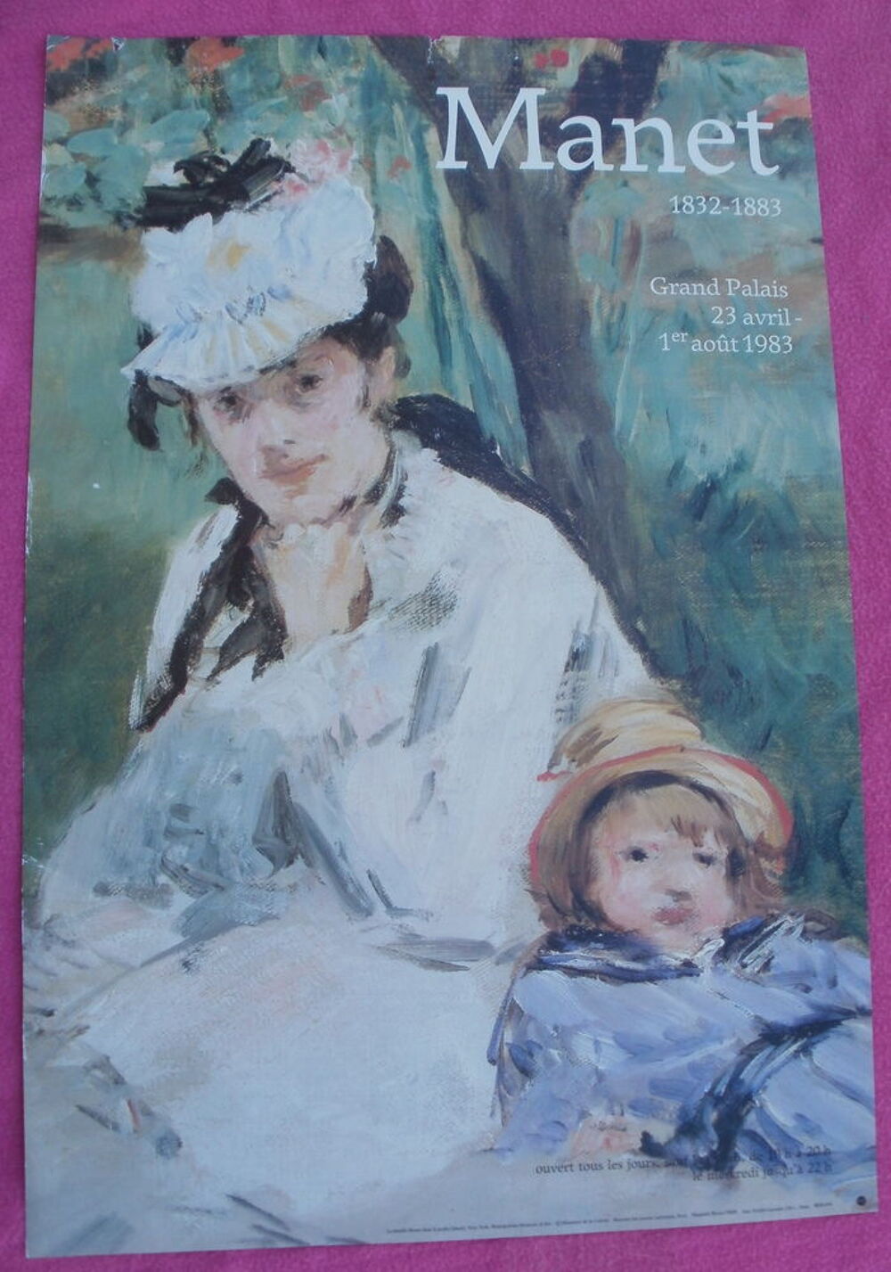 Affiche Grand Palais 23 avril-1er aout 1983 /MANET 1882-1883 Décoration