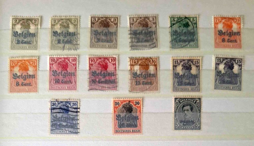 S&eacute;rie de timbres de collection de Belgique A 