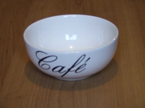 Grand bol en céramique blanc, Café, TBE 1 Bagnolet (93)