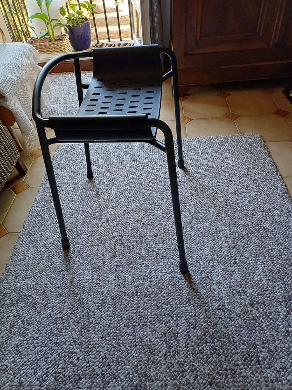 Tabouret de douche anthracite Meubles
