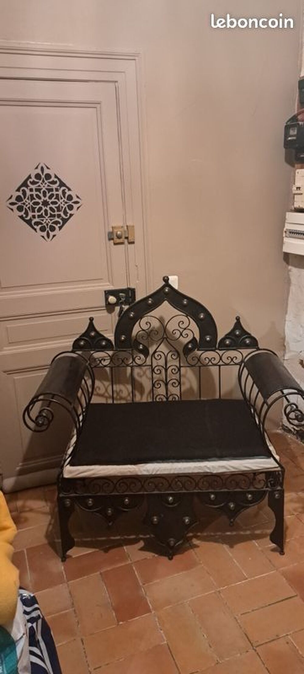 Banquette fer forg&eacute; orientale Meubles