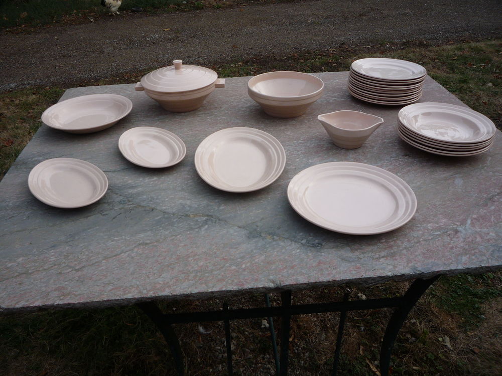 Service de table 1950 saumon/soupi&egrave;re Décoration