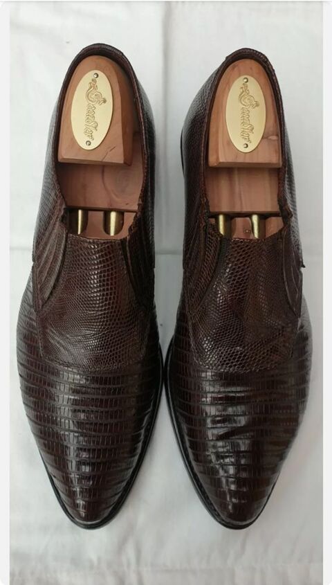 BOOTS BOTTINES HOMME CUIR & SERPENT COULEUR MARRON TAILLE 42 70 Puisserguier (34)
