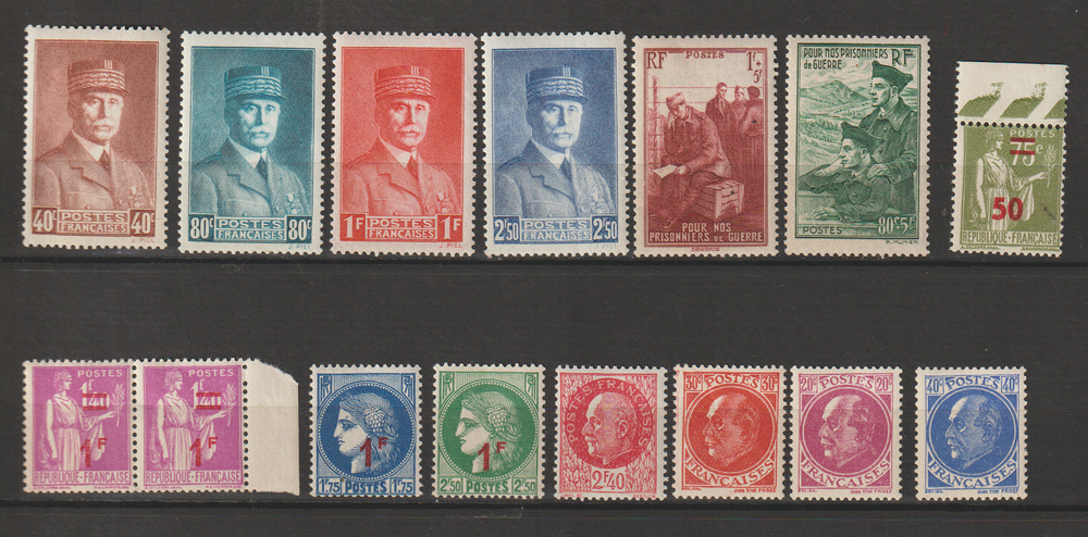 TIMBRES NEUFS ** Annee 1941
