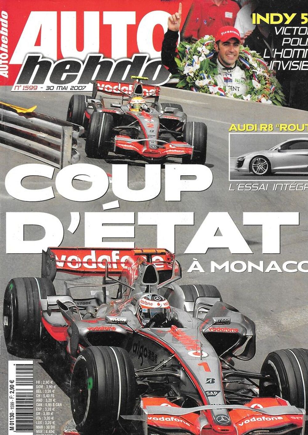 AUTO HEBDO n&deg;1599 2007 AUDI R8 R-TRONIC GP de Monaco Livres et BD