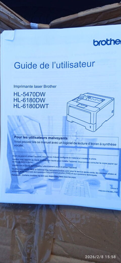HL-5470DW Imprimante laser monochrome recto-verso, réseau WI 18 Verneuil-en-Halatte (60)