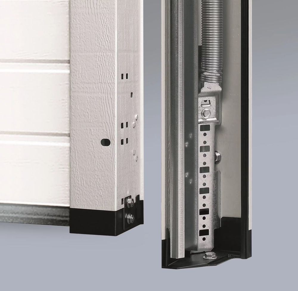 Porte de garage neuve sectionnelle acier Hormann gris RAL 9007 - l.237,5 x h.200 cm - motoris&eacute;e Bricolage
