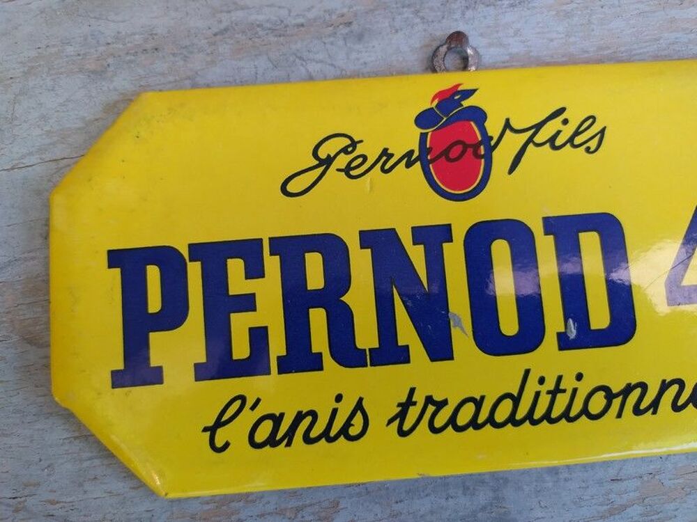 Rare Plaque Glacoide Pernod 45 / Pastis Anis 