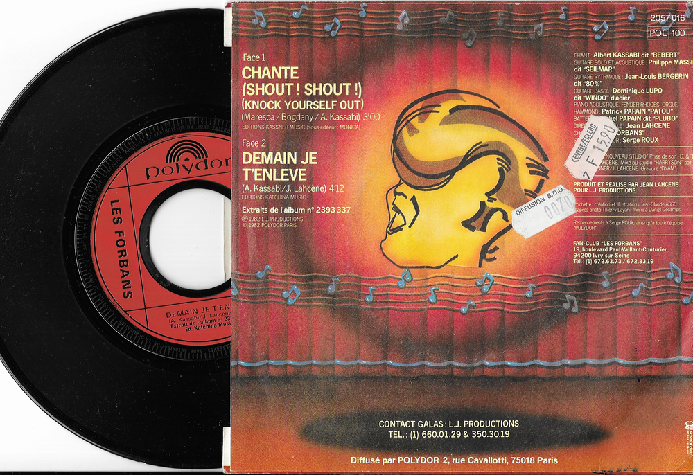 Vinyles 45 T , Les FORBANS 1982 CD et vinyles