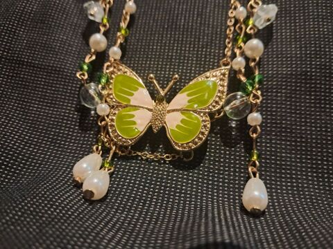 Somptueux bijoux fantaisie multi-chaine a pendentif papillon 10 Limoges (87)