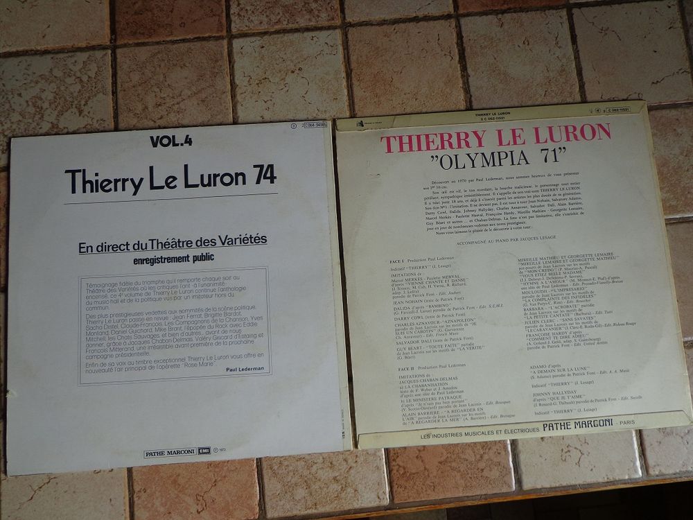 THIERRY LE LURON vinyles 33T CD et vinyles
