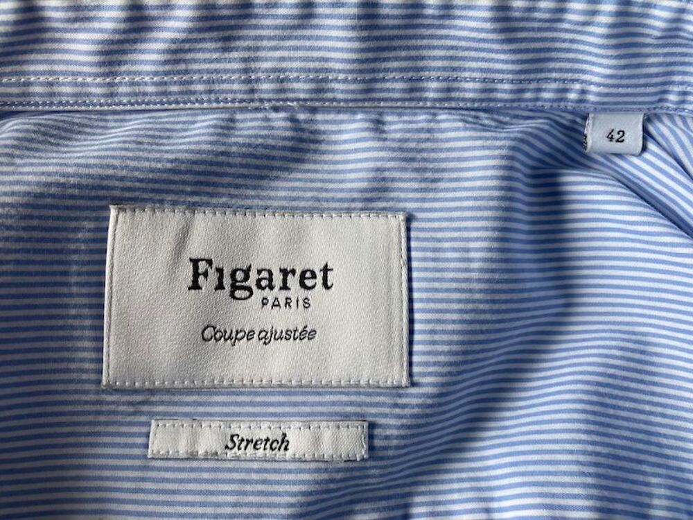 Chemise FIGARET double col coupe ajust&eacute;e taille M Vêtements