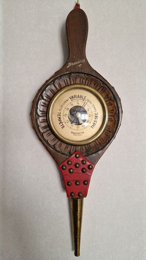 Barom�tre soufflet bois 8 Saint-Martin-le-Beau (37)