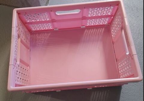 Lot de 2 bac de rangement pliables roses 10 Caen (14)