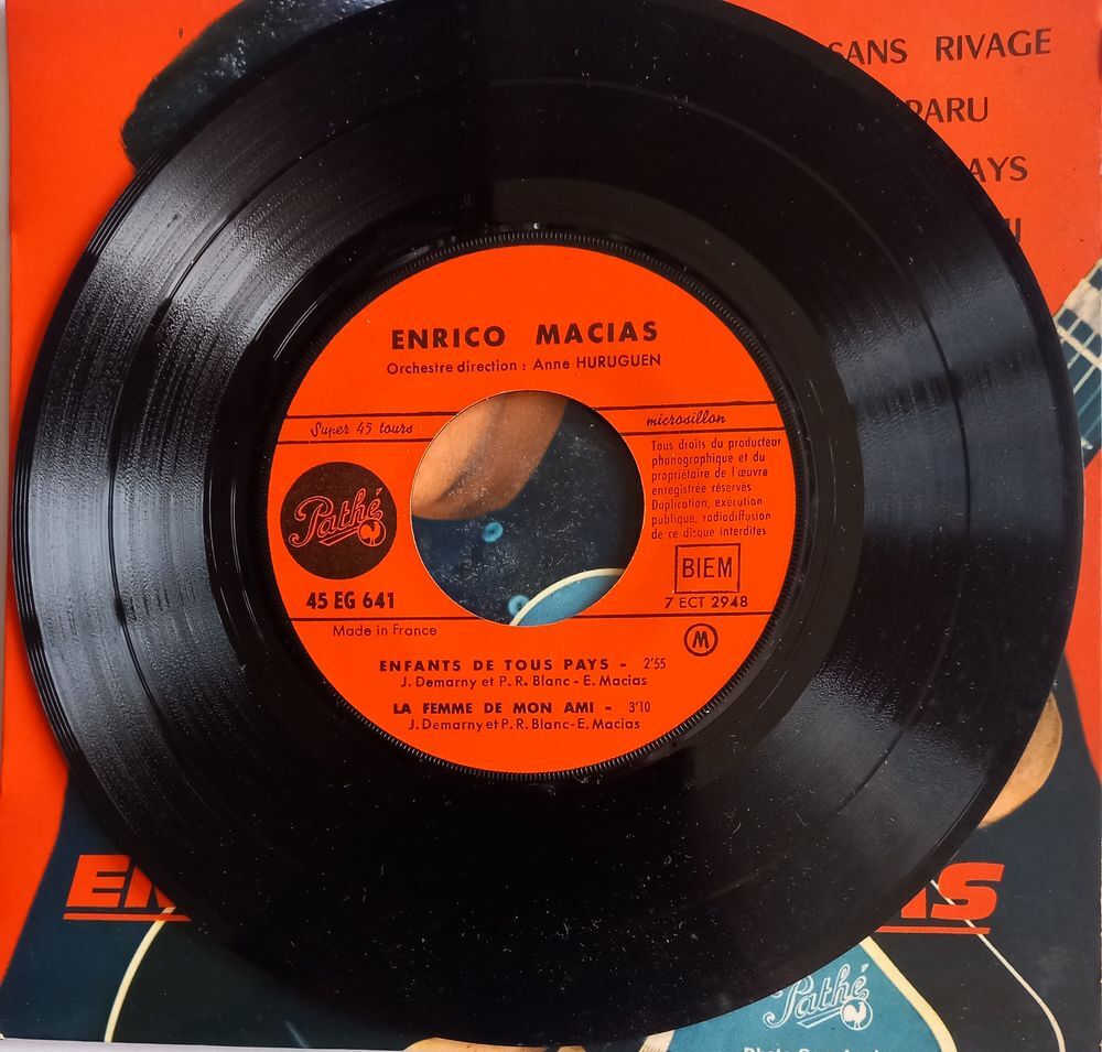 ENRICO MATHIAS / DISQUE VYNIL 45 TOURS / CD et vinyles