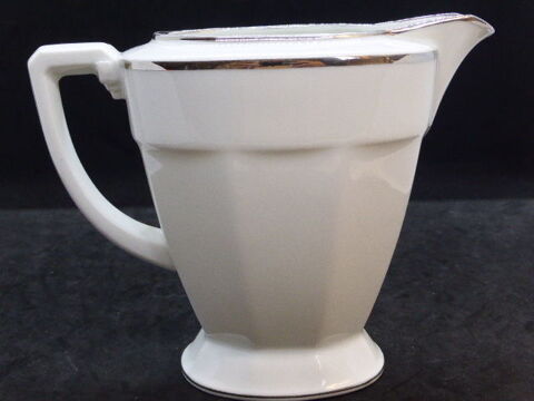 Pot � lait porcelaine Limoges blanche liser� argent 12 cm 8 Rueil-Malmaison (92)