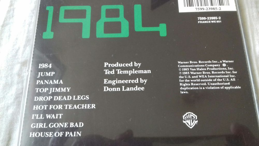 CD de VAN HALEN. Titre de L'album : 1984 CD et vinyles