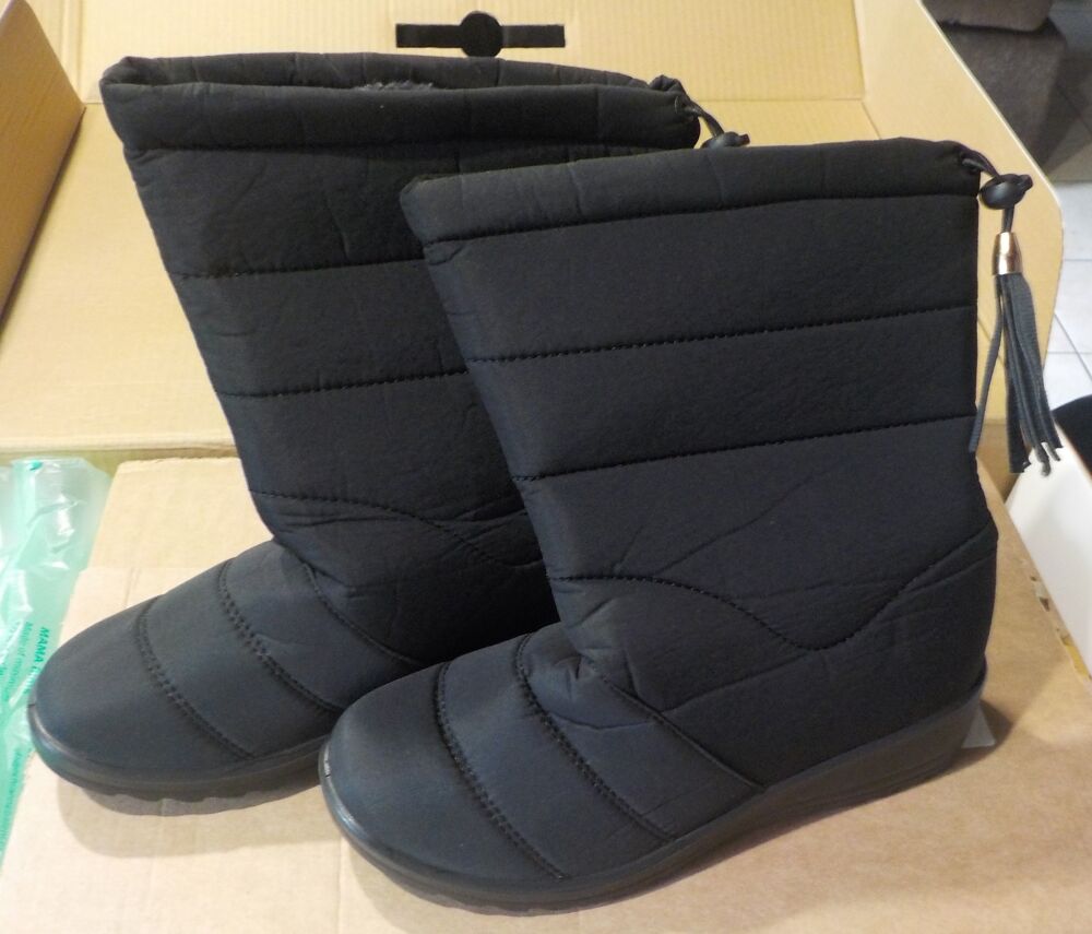BOTTES NYLON ET POLAIRE T39 NOIRES NEUVES Chaussures